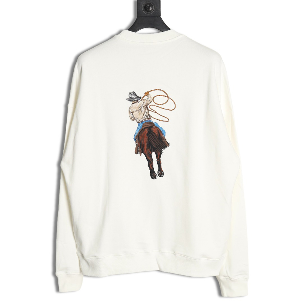 Louis Vuitton Western Denim Heavy Embroidery Crewneck Sweatshirt