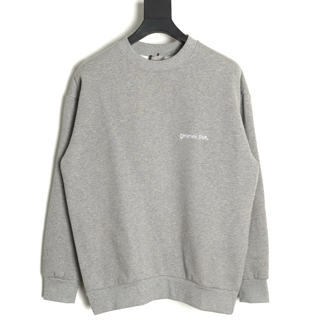 Dior signature embroidered crewneck sweatshirt