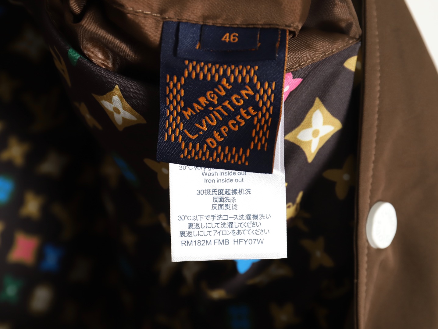 Louis Vuitton floral patch baseball jacket