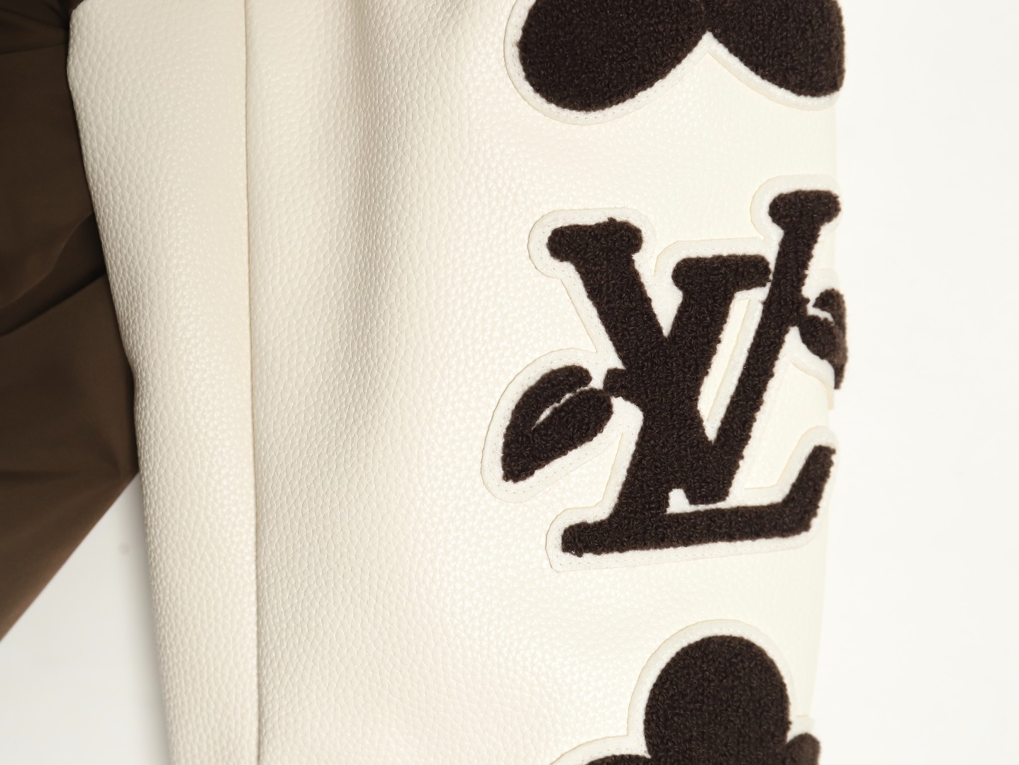 Louis Vuitton floral patch baseball jacket