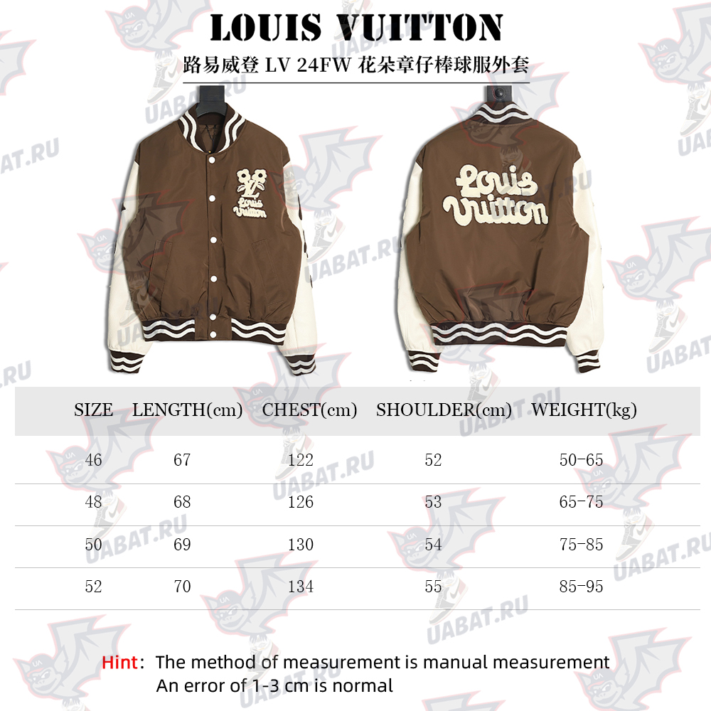 Louis Vuitton floral patch baseball jacket