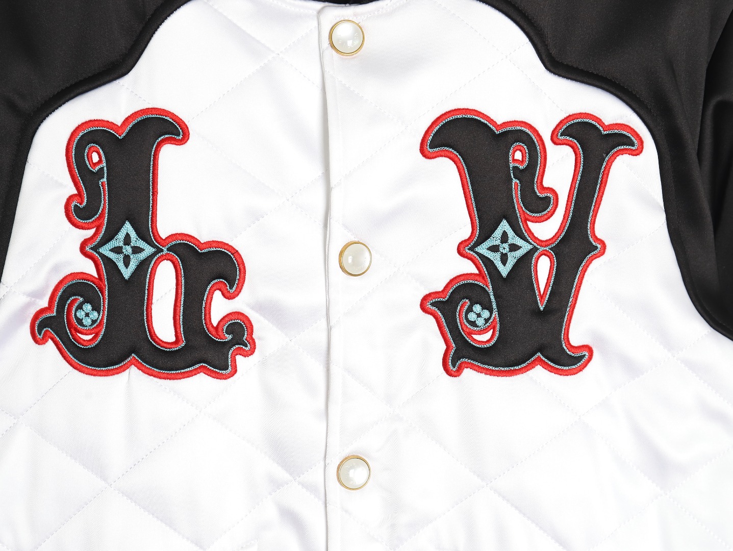 Louis Vuitton diamond check baseball jacket