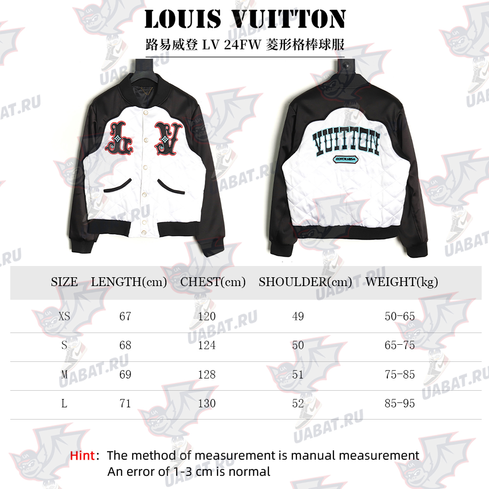 Louis Vuitton diamond check baseball jacket