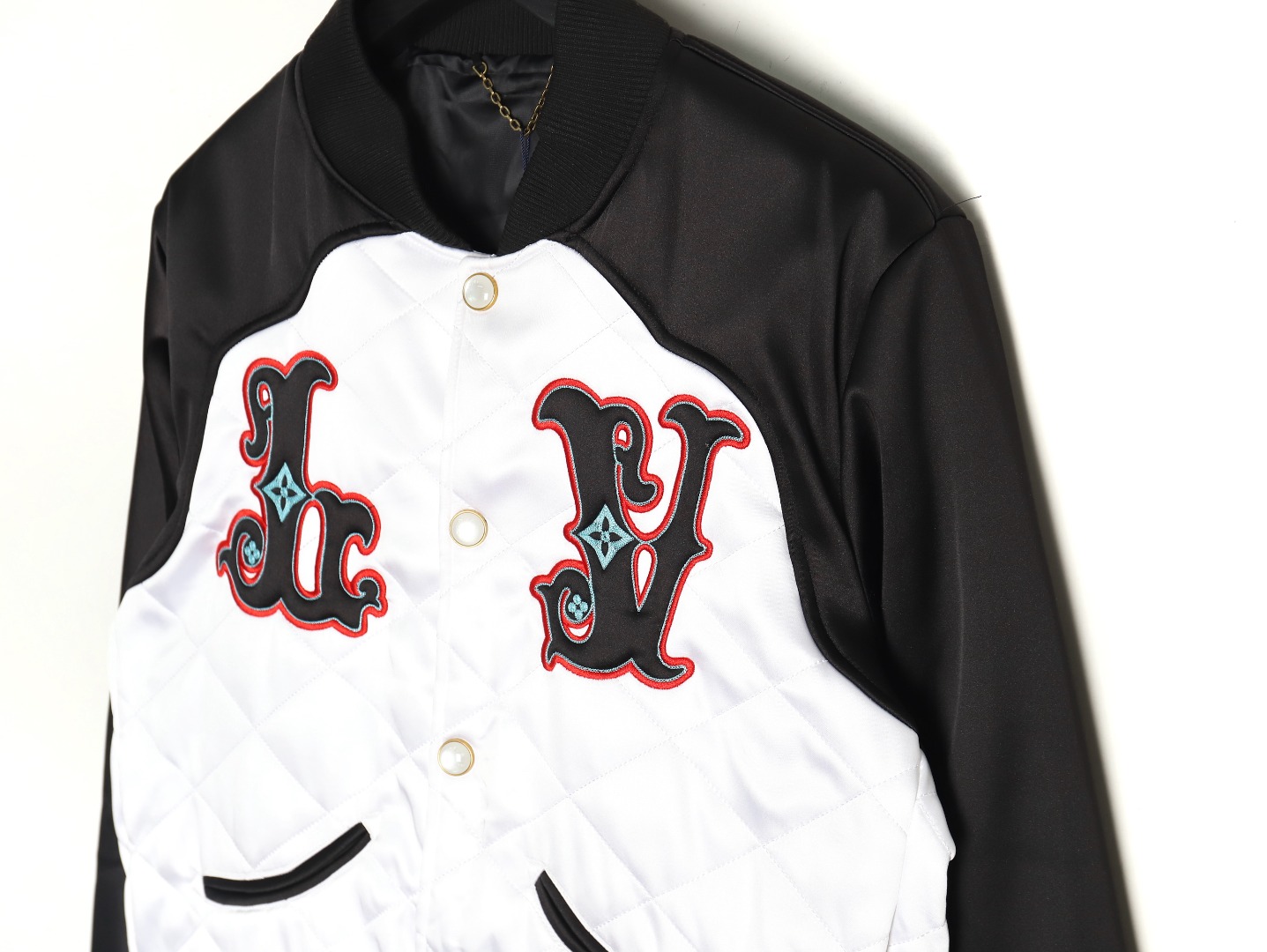 Louis Vuitton diamond check baseball jacket