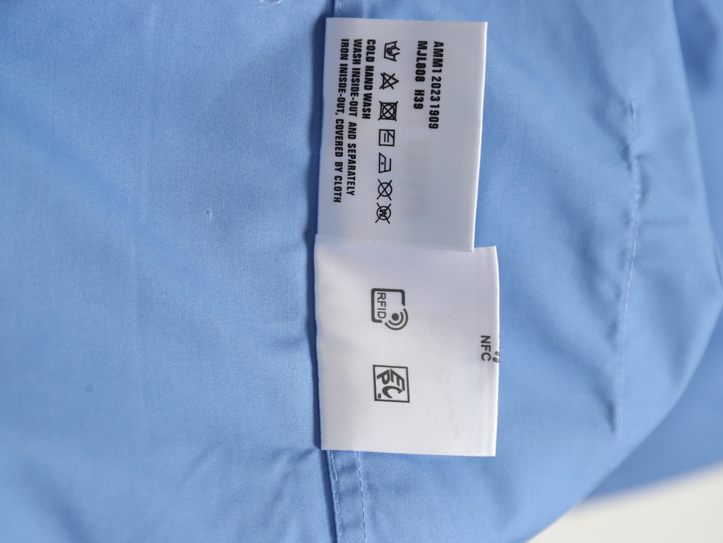 Miu Miu Pocket Lettering Embroidered Poplin Shirt TSK1
