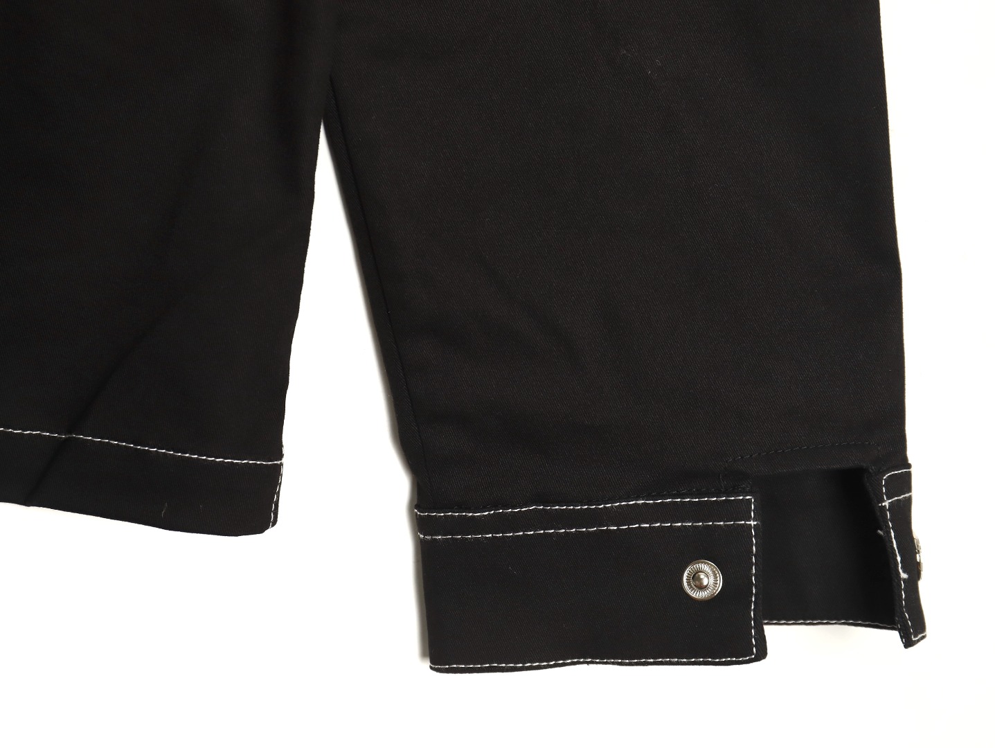 Prada triangle logo white line denim jacket