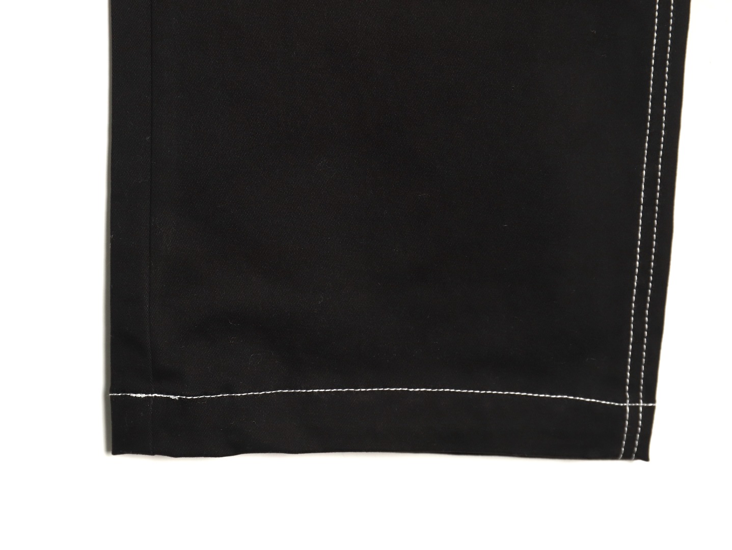 Prada triangle logo white line denim trousers