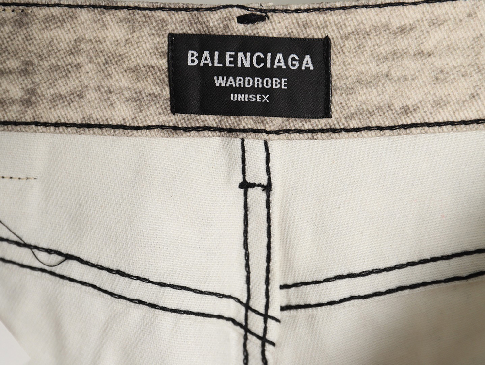 Balenciaga washed loose wide-leg jeans