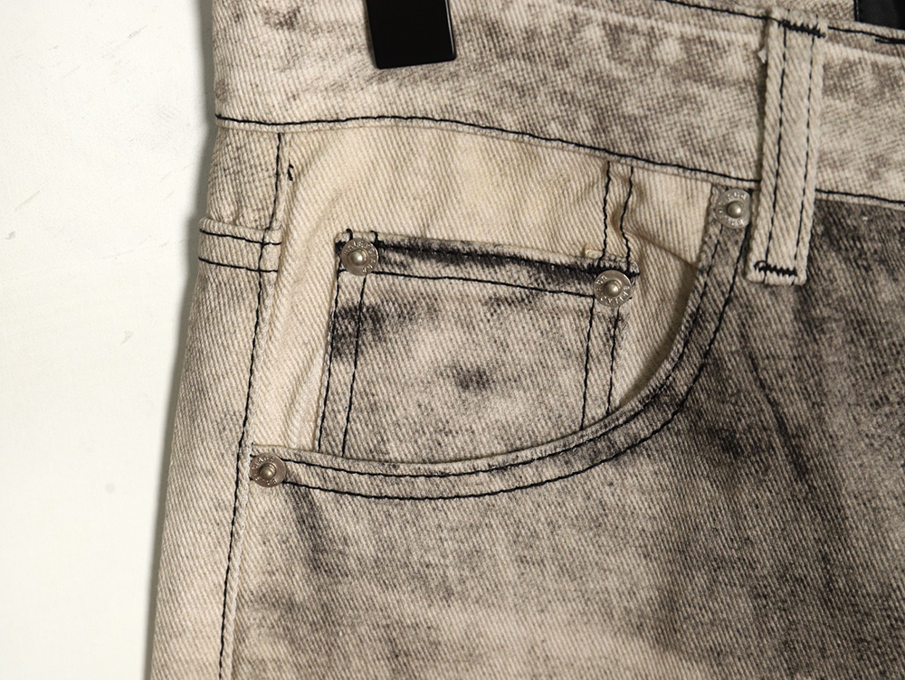 Balenciaga washed loose wide-leg jeans