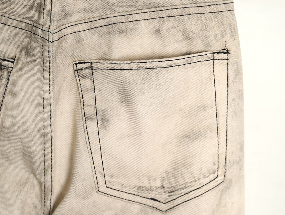 Balenciaga washed loose wide-leg jeans