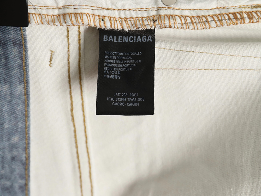 Balenciaga washed loose wide-leg jeans TSK1