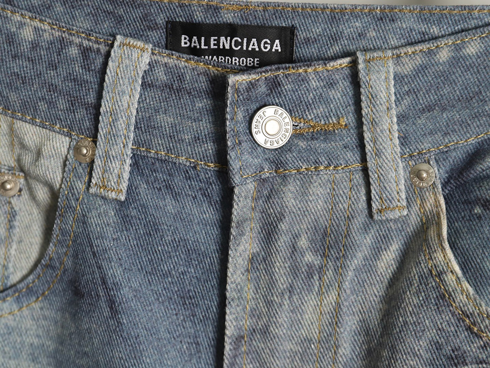 Balenciaga washed loose wide-leg jeans TSK1