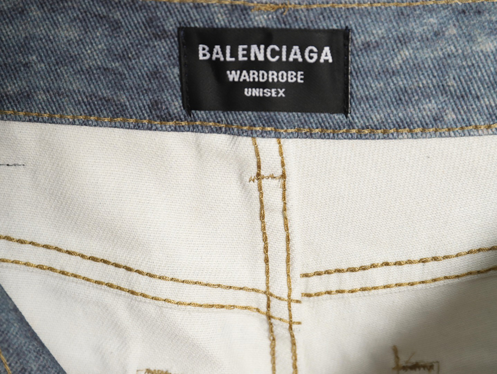 Balenciaga washed loose wide-leg jeans TSK1