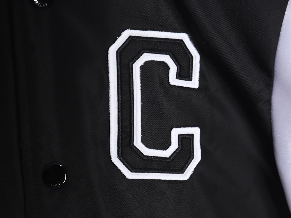 Celine patchwork sleeve bomber jacket baseball jacket coat