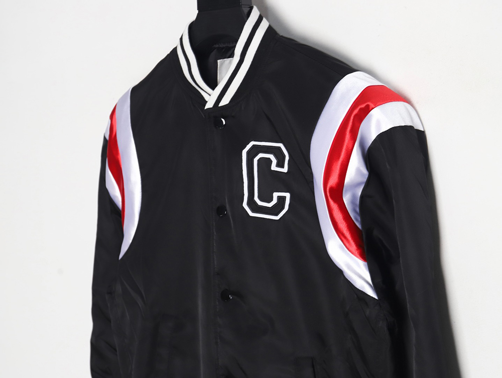 Celine patchwork sleeve bomber jacket baseball jacket coat