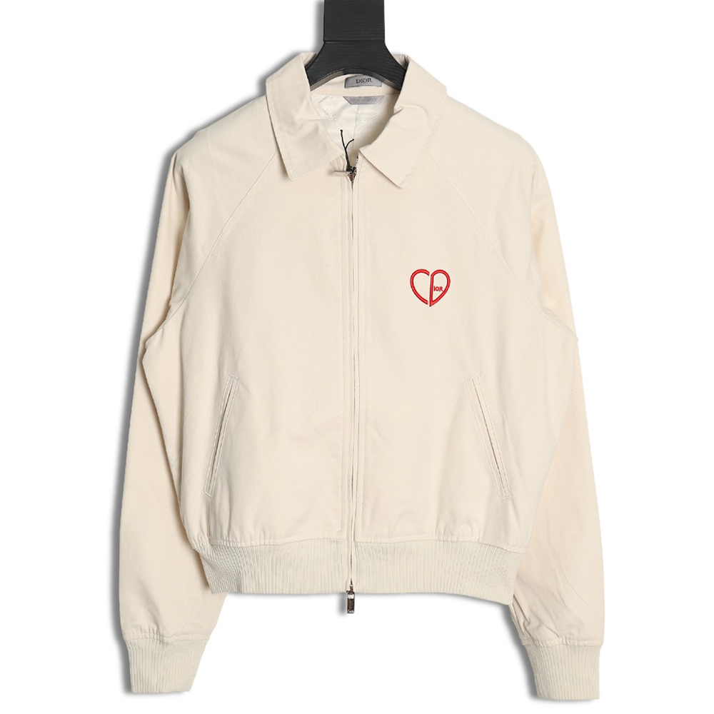 Dior embroidered heart cropped jacket