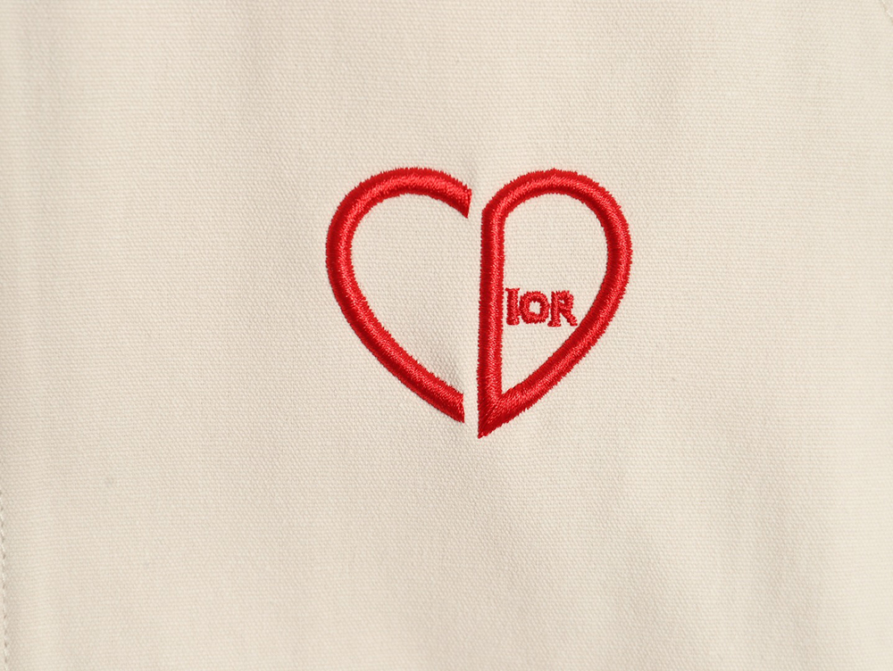 Dior embroidered heart cropped jacket