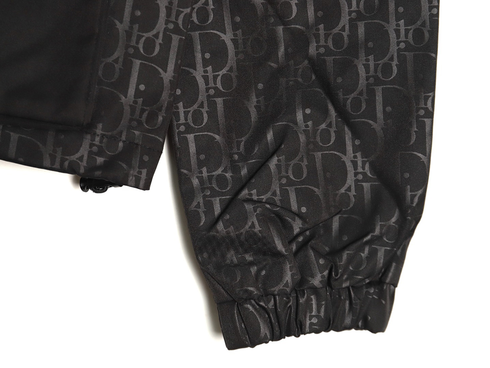 Dior all over printed woven zip-up hooded jacket