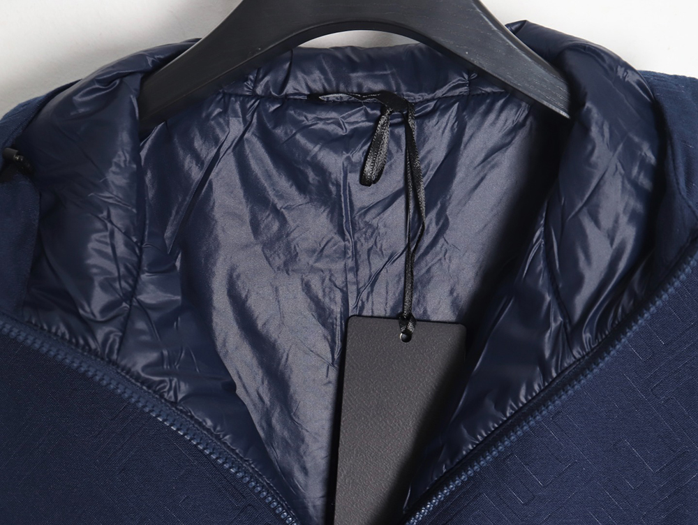 Fendi monogram pattern zipper hooded jacket