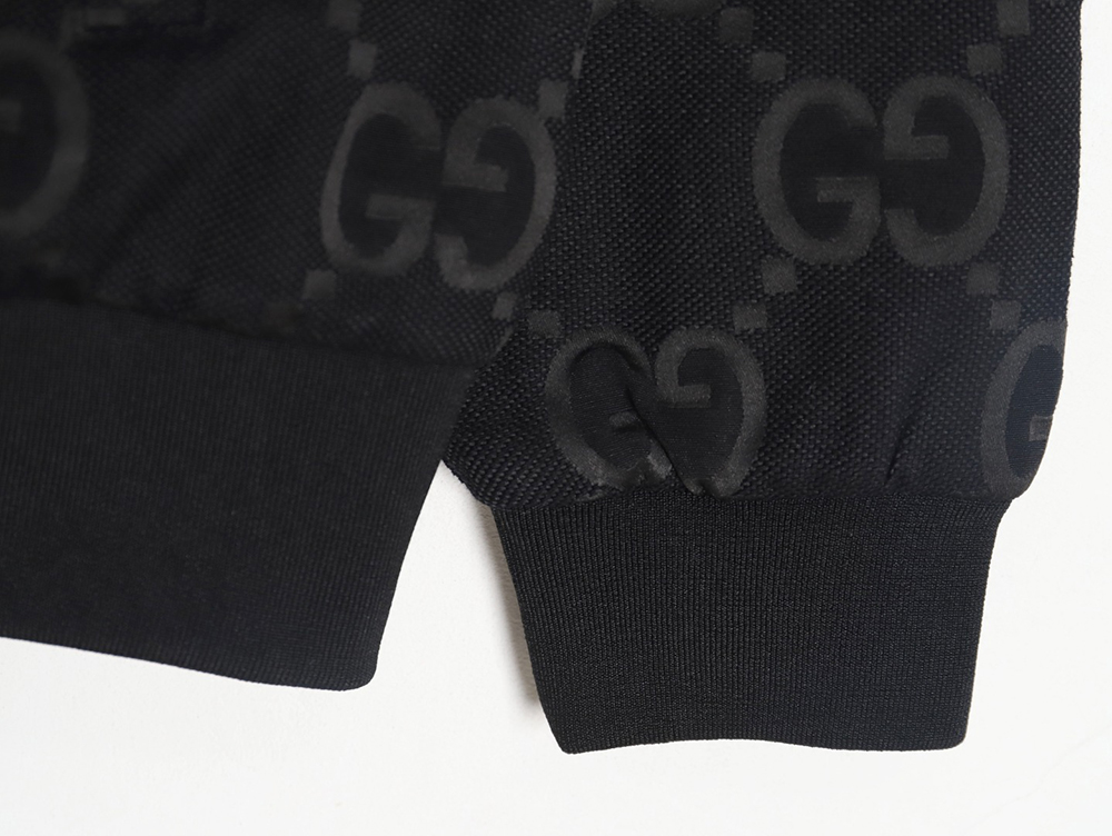 Gucci Double G full print canvas stand collar quilted jacket