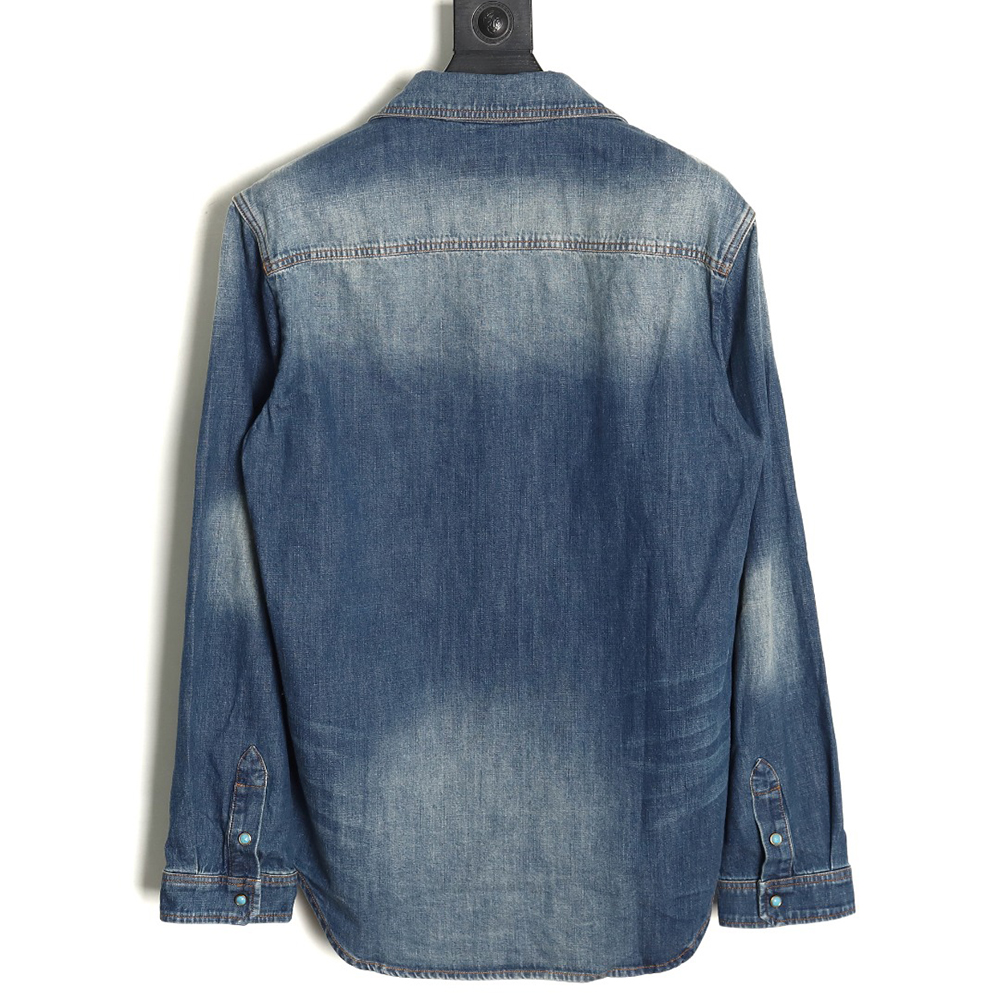 Louis Vuitton Rivet Lettering Denim Shirt Jacket
