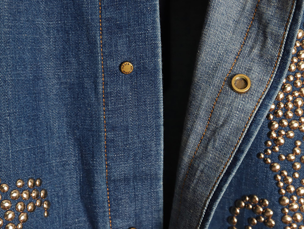 Louis Vuitton Rivet Lettering Denim Shirt Jacket