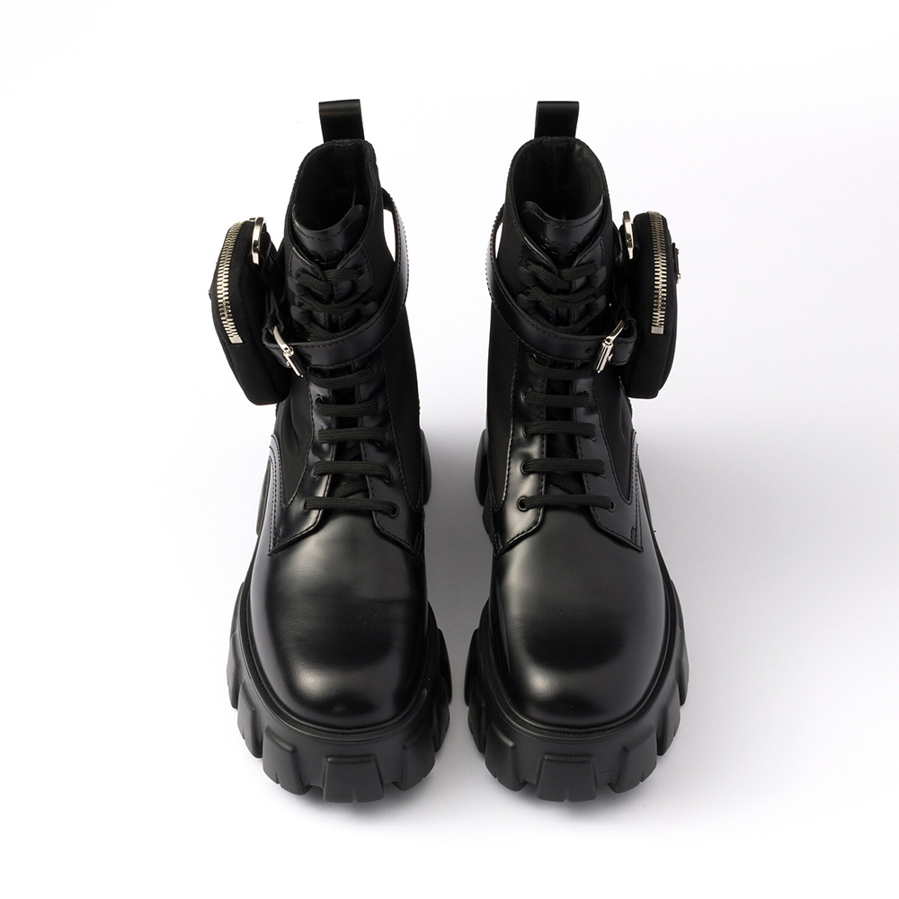 Prada Monolith Pouch Ankle Boots