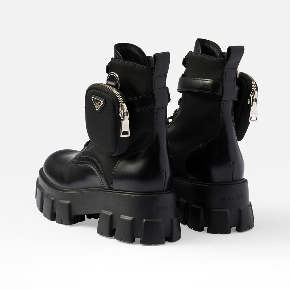 Prada Monolith Pouch Ankle Boots