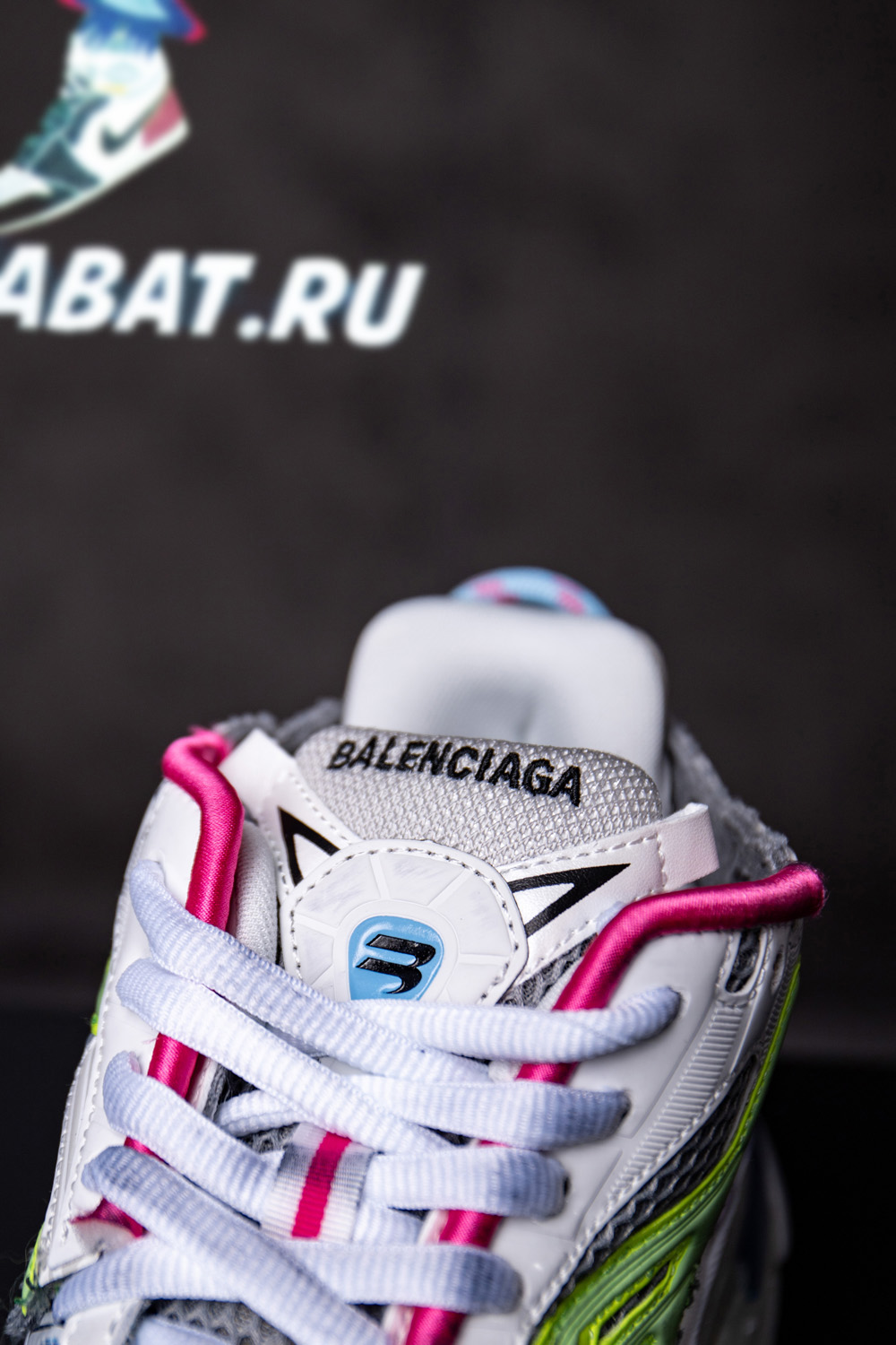 Balenciaga Runner Leather Free Grey Light Purple Neon Yellow White