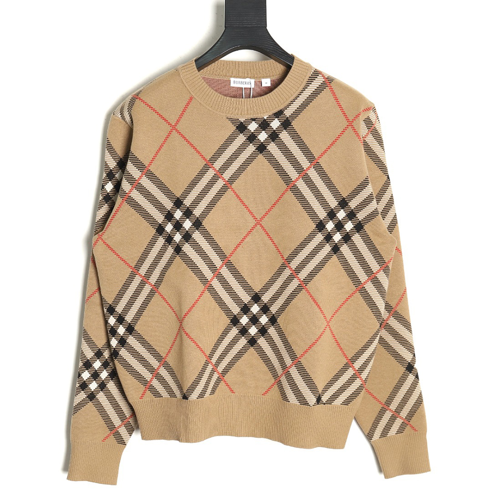 Burberry Twill crewneck knitted sweater