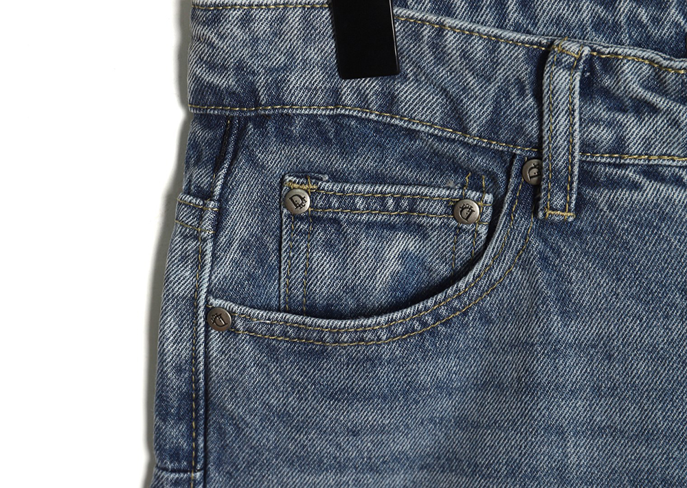Dior embroidered letters floral jeans