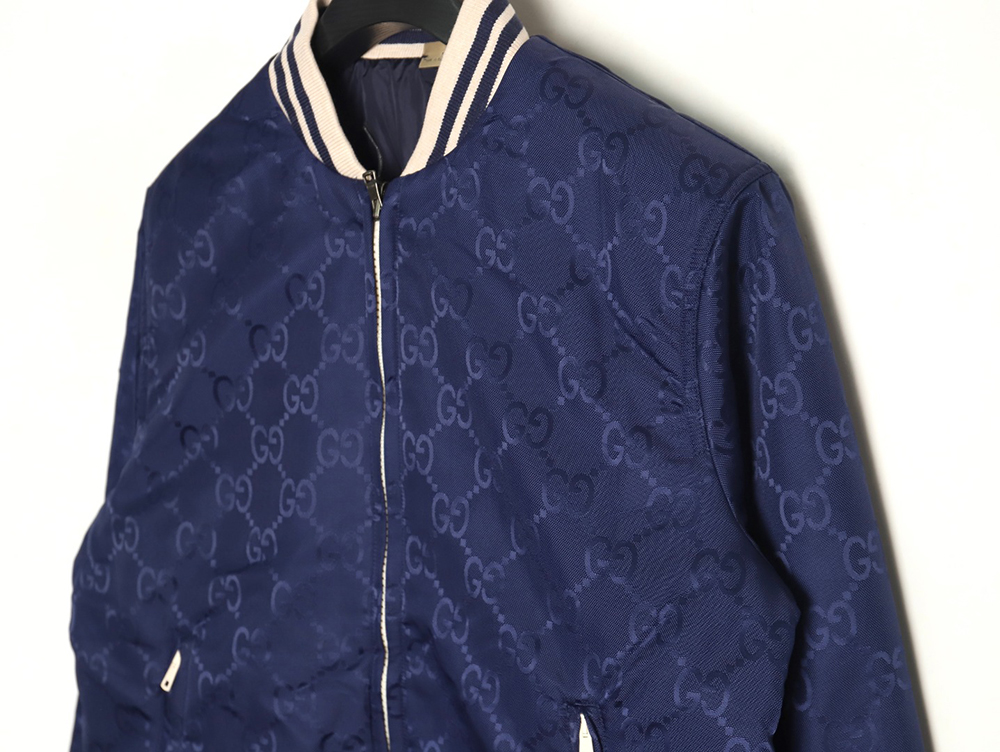 Gucci all-over double G jacquard reversible quilted jacket