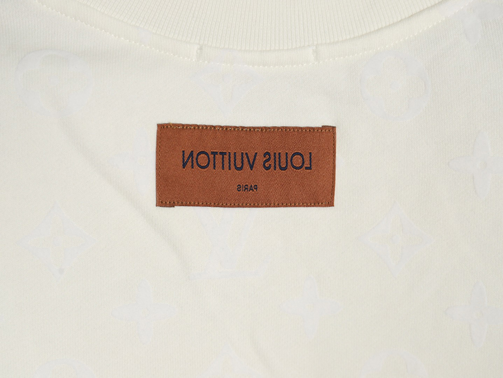 Louis Vuitton all over print monogram flocked round neck sweatshirt