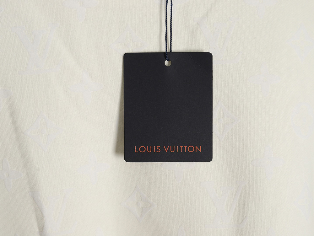 Louis Vuitton all over print monogram flocked round neck sweatshirt