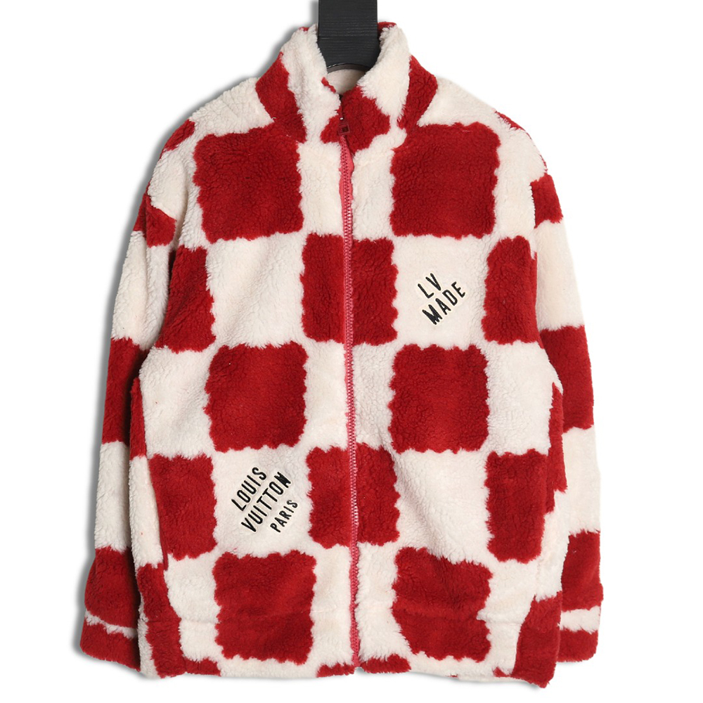 Louis vuitton & nigo checkerboard sherpa jacket