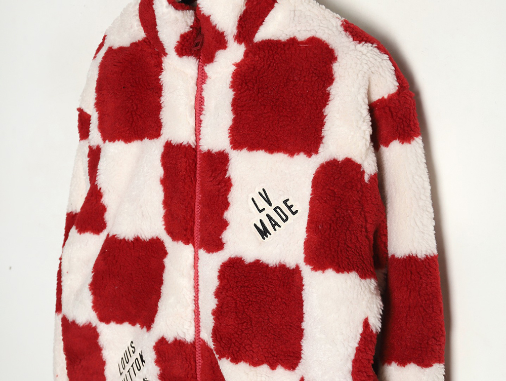 Louis vuitton & nigo checkerboard sherpa jacket