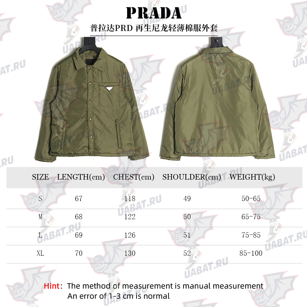 Prada Recycled Nylon Lightweight Puffer Jacket