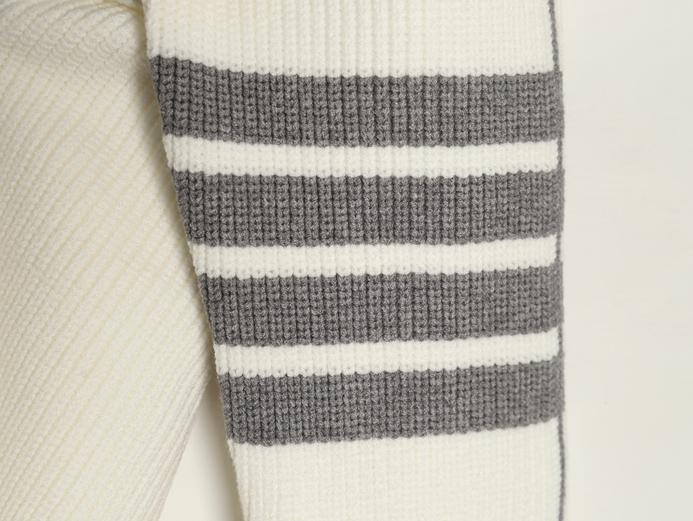 Thom Browne striped color block crew neck sweater