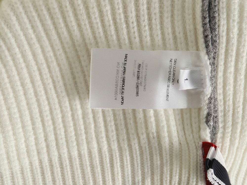 Thom Browne striped color block crew neck sweater