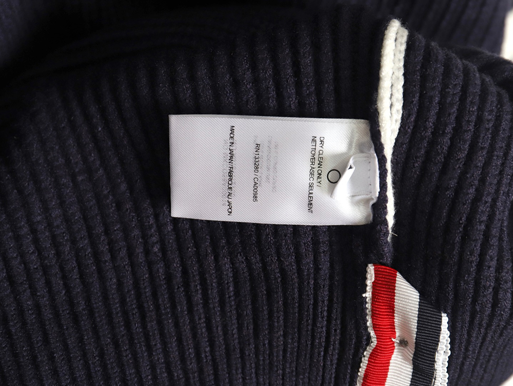 Thom Browne striped color block crew neck sweater TSK2