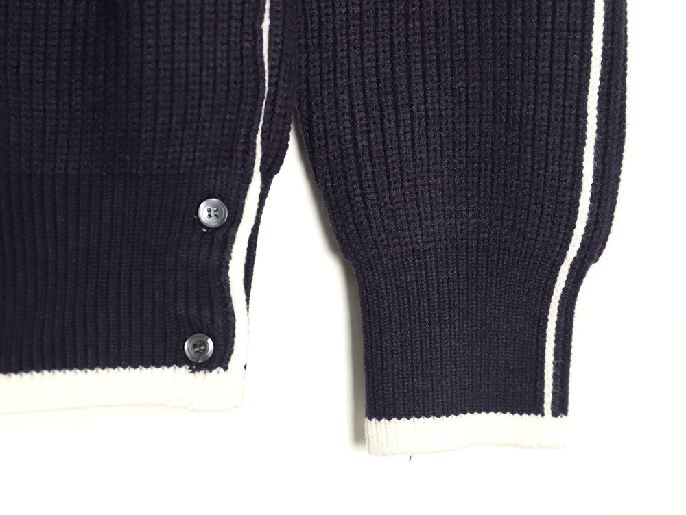 Thom Browne striped color block crew neck sweater TSK2