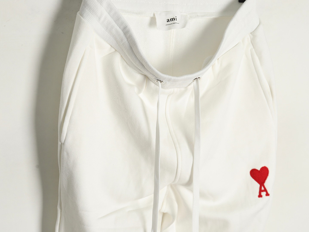 Ami classic heart embroidered trousers