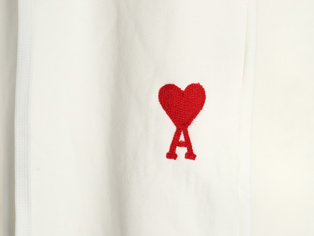 Ami classic heart embroidered trousers