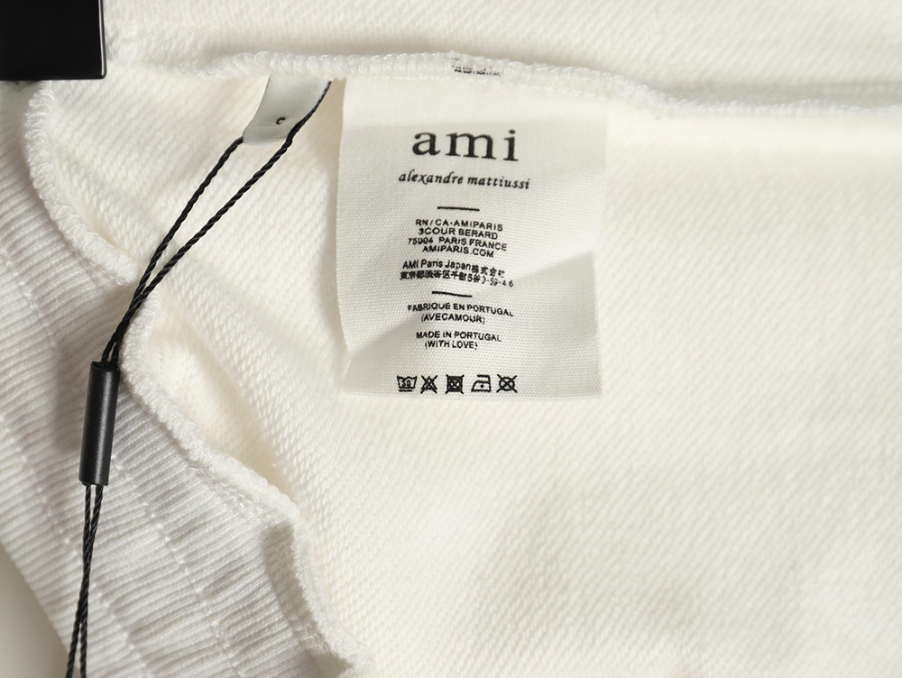 Ami classic heart embroidered trousers
