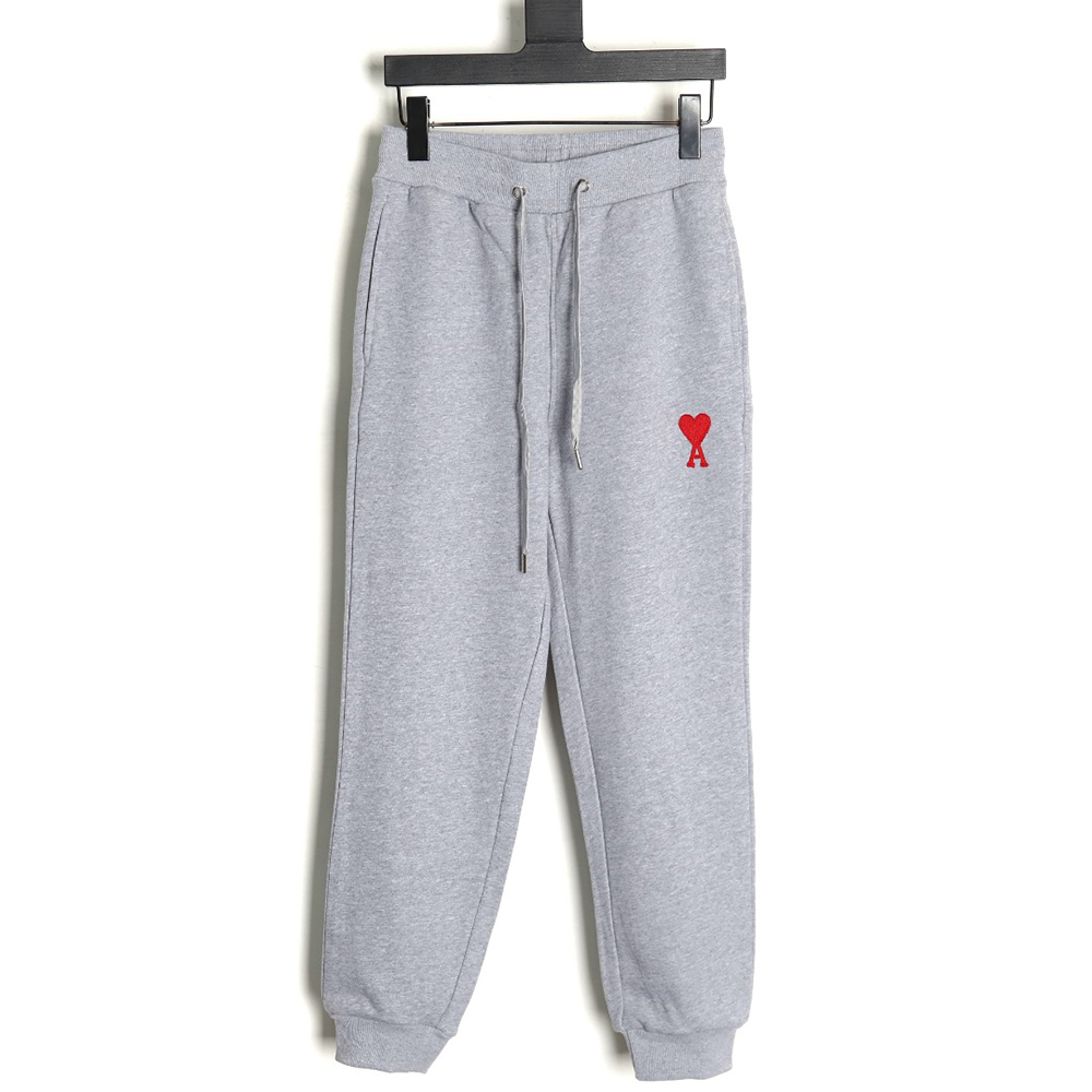 Ami classic heart embroidered trousers TSK1
