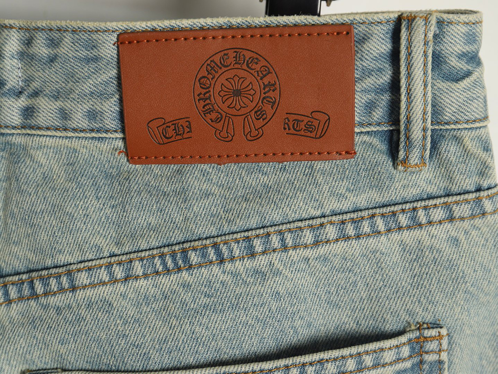 Chrome Heart Classic White Cross Denim Pants