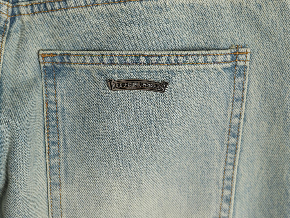 Chrome Heart Classic White Cross Denim Pants