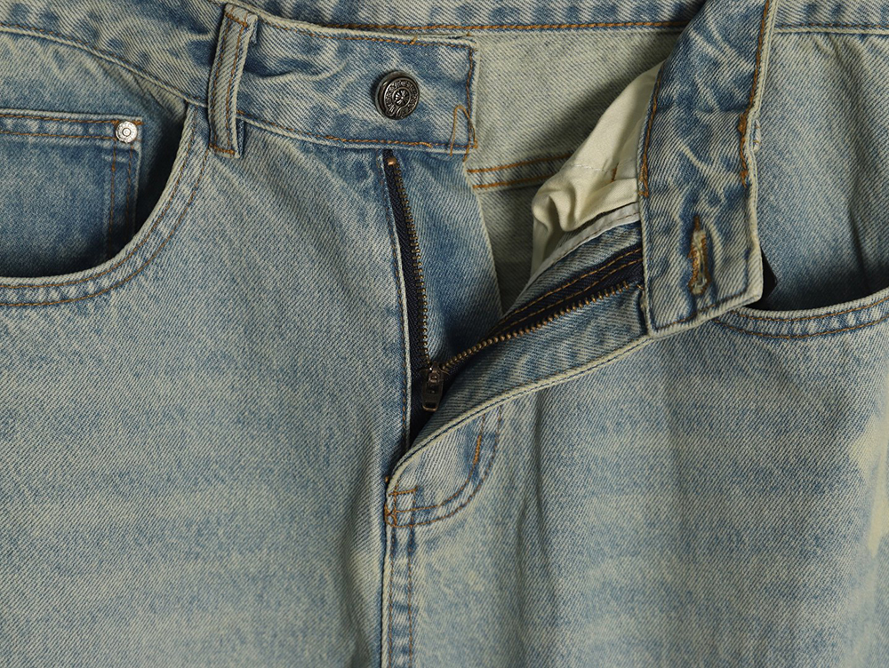 Chrome Heart Classic White Cross Denim Pants