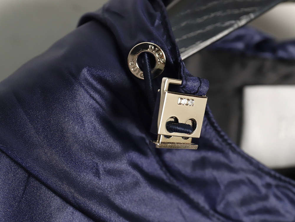 Dior Sleeve Badge Jacquard Silk Hooded Jacket