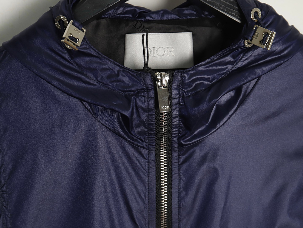 Dior Sleeve Badge Jacquard Silk Hooded Jacket